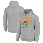 Anaheim Ducks Starter Team Logo Graphic Fleece Tri-Blend Pullover Hoodie - Heather Gray | US 201591932