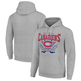 Montreal Canadiens Starter Team Logo Graphic Fleece Tri-Blend Pullover Hoodie - Heather Gray | US 201591937