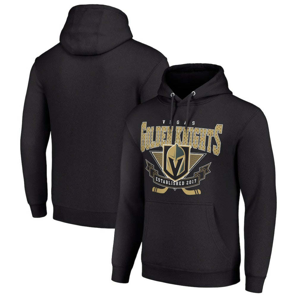 Vegas Golden Knights Starter Team Logo Graphic Fleece Tri-Blend Pullover Hoodie - Black | US 201591949