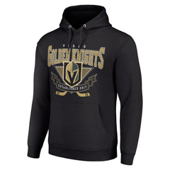 Vegas Golden Knights Starter Team Logo Graphic Fleece Tri-Blend Pullover Hoodie - Black | US 201591949
