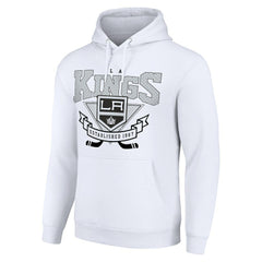 Los Angeles Kings Starter Team Logo Graphic Fleece Tri-Blend Pullover Hoodie - White | US 201591958