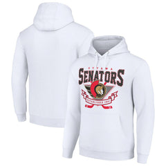 Ottawa Senators Starter Team Logo Graphic Fleece Tri-Blend Pullover Hoodie - White | US 201591967