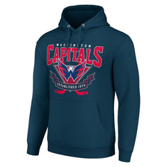 Washington Capitals Starter Team Logo Graphic Fleece Tri-Blend Pullover Hoodie - Navy | US 201591970