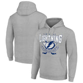 Tampa Bay Lightning Starter Team Logo Graphic Fleece Tri-Blend Pullover Hoodie - Heather Gray | US 201591980