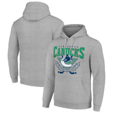 Vancouver Canucks Starter Team Logo Graphic Fleece Tri-Blend Pullover Hoodie - Heather Gray | US 201591986