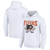 Philadelphia Flyers Starter Team Logo Graphic Fleece Tri-Blend Pullover Hoodie - White | US 201591987