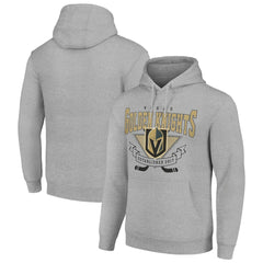 Vegas Golden Knights Starter Team Logo Graphic Fleece Tri-Blend Pullover Hoodie - Heather Gray | US 201591995