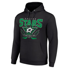 Dallas Stars Starter Team Logo Graphic Fleece Tri-Blend Pullover Hoodie - Black | US 201591997