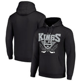 Los Angeles Kings Starter Team Logo Graphic Fleece Tri-Blend Pullover Hoodie - Black | US 201592000