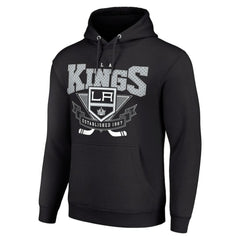 Los Angeles Kings Starter Team Logo Graphic Fleece Tri-Blend Pullover Hoodie - Black | US 201592000