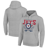 Winnipeg Jets Starter Team Logo Graphic Fleece Tri-Blend Pullover Hoodie - Heather Gray | US 201592002