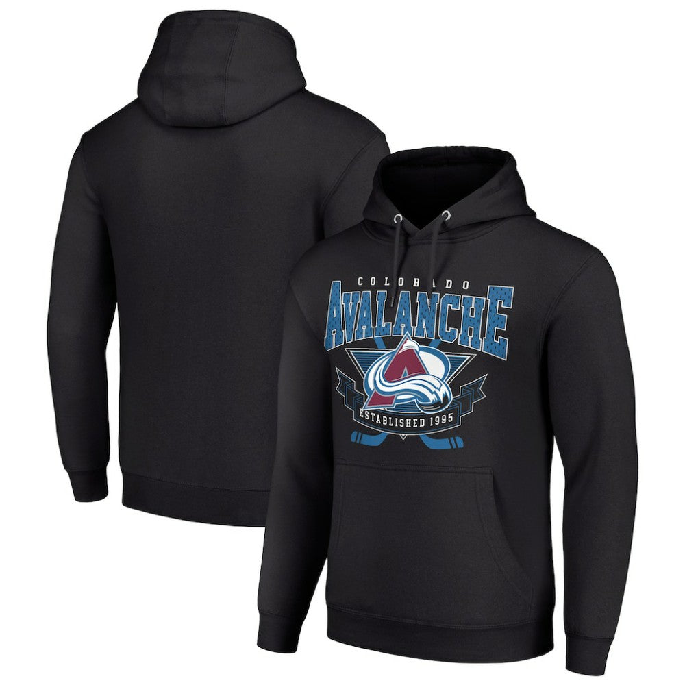 Colorado Avalanche Starter Team Logo Graphic Fleece Tri-Blend Pullover Hoodie - Black | US 201592003