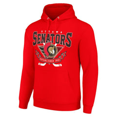 Ottawa Senators Starter Team Logo Graphic Fleece Tri-Blend Pullover Hoodie - Red | US 201592008