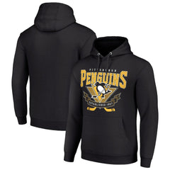Pittsburgh Penguins Starter Team Logo Graphic Fleece Tri-Blend Pullover Hoodie - Black | US 201592013