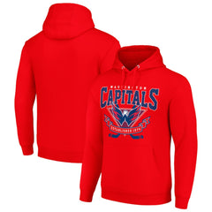 Washington Capitals Starter Team Logo Graphic Fleece Tri-Blend Pullover Hoodie - Red | US 201592016