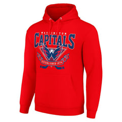 Washington Capitals Starter Team Logo Graphic Fleece Tri-Blend Pullover Hoodie - Red | US 201592016