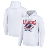 Columbus Blue Jackets Starter Team Logo Graphic Fleece Tri-Blend Pullover Hoodie - White | US 201592017