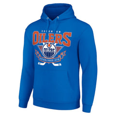 Edmonton Oilers Starter Team Logo Graphic Fleece Tri-Blend Pullover Hoodie - Royal | US 201592020