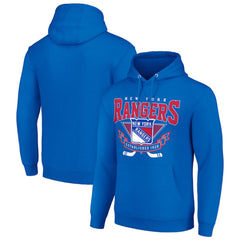 New York Rangers Starter Team Logo Graphic Fleece Tri-Blend Pullover Hoodie - Blue | US 201592027