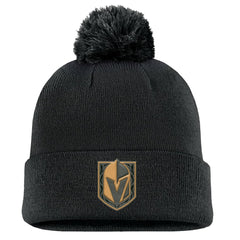 Vegas Golden Knights Fanatics Military Appreciation Cuffed Knit Hat with Pom - Black | US 201598366