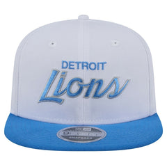 Detroit Lions New Era Sparky 9FIFTY Snapback Hat - White/Blue Hats