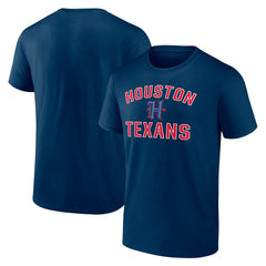 Houston Texans Secondary Logo Victory Arch T-Shirt - Navy T-shirts