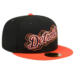 Detroit Tigers New Era Shadow Stitch 59FIFTY Fitted Hat - Black Hats