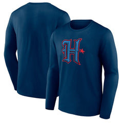 Houston Texans Secondary Logo Long Sleeve T-Shirt - Navy T-shirts