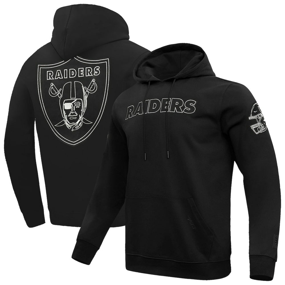 Las Vegas Raiders Pro Standard Classic Chenille Pullover Hoodie - Black Hoodies