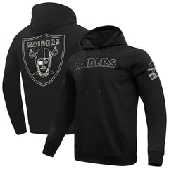 Las Vegas Raiders Pro Standard Classic Chenille Pullover Hoodie - Black Hoodies