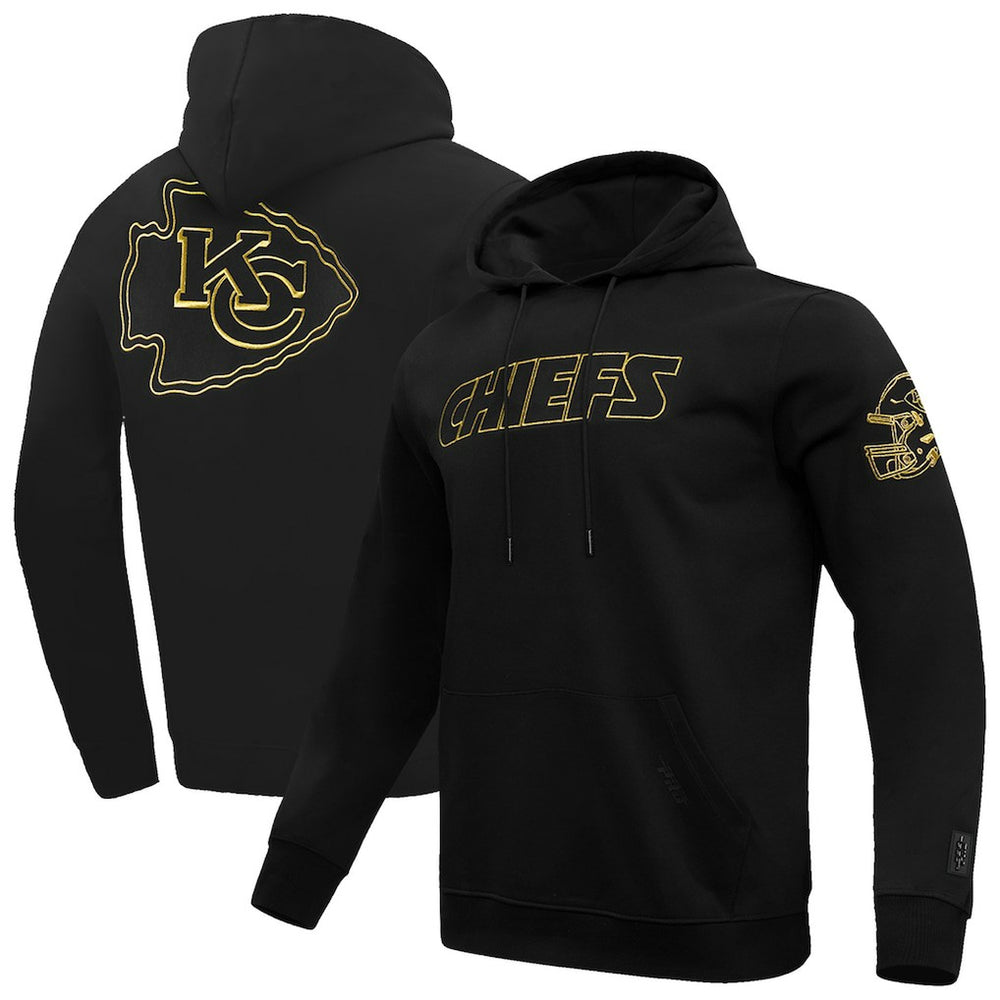 Kansas City Chiefs Pro Standard Classic Chenille Pullover Hoodie - Black Hoodies