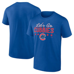 Chicago Cubs Let's Go Cubbies T-Shirt - Royal T-shirts