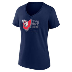 Cleveland Guardians Women's Two One Six V-Neck T-Shirt - Navy T-shirts