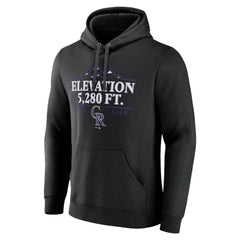 Colorado Rockies Elevation Pullover Hoodie - Black Hoodies