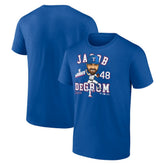 Jacob deGrom Texas Rangers Caricature T-Shirt - Royal T-shirts