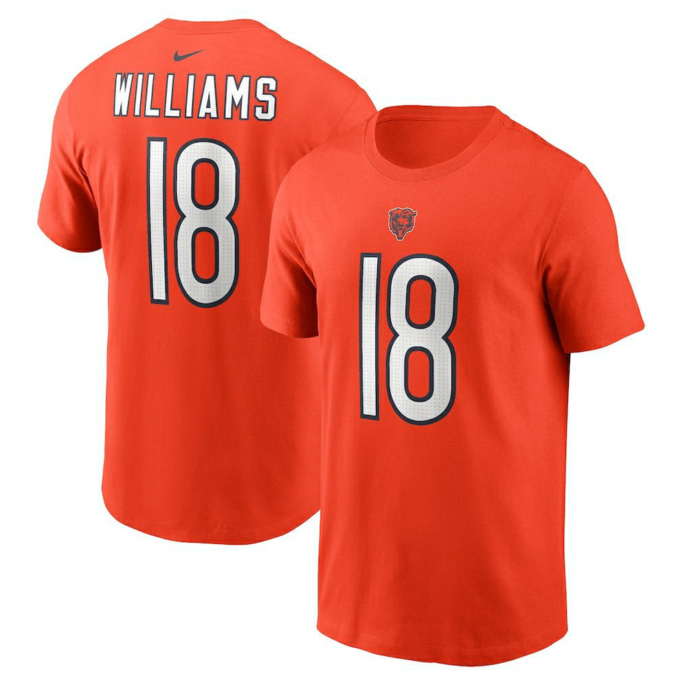 Caleb Williams Chicago Bears Name & Number T-Shirt - Orange T-shirts