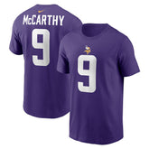 J.J. McCarthy Minnesota Vikings Youth Fuse Name & Number T-Shirt - Purple T-shirts