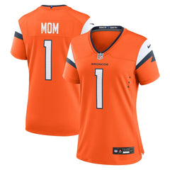Denver Broncos Women's #1 Mom Game Jersey - Orange Jerseys
