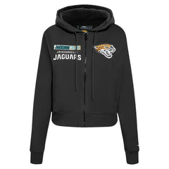 Jacksonville Jaguars Pro Standard Women's Split Logo Full-Zip Hoodie - Black Hoodies