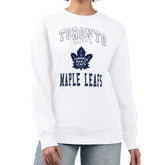 Toronto Maple Leafs G-III 4Her by Carl Banks Women's Team Logo Tri-Blend Fleece Pullover Sweatshirt - White | US 201612629