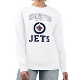 Winnipeg Jets G-III 4Her by Carl Banks Women's Team Logo Tri-Blend Fleece Pullover Sweatshirt - White | US 201612633