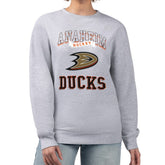 Anaheim Ducks G-III 4Her by Carl Banks Women's Team Logo Tri-Blend Fleece Pullover Sweatshirt - Heather Gray | US 201612634