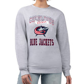 Columbus Blue Jackets G-III 4Her by Carl Banks Women's Team Logo Tri-Blend Fleece Pullover Sweatshirt - Heather Gray | US 201612645