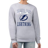 Tampa Bay Lightning G-III 4Her by Carl Banks Women's Team Logo Tri-Blend Fleece Pullover Sweatshirt - Heather Gray | US 201612647