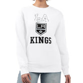 Los Angeles Kings G-III 4Her by Carl Banks Women's Team Logo Tri-Blend Fleece Pullover Sweatshirt - White | US 201612648