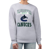 Vancouver Canucks G-III 4Her by Carl Banks Women's Team Logo Tri-Blend Fleece Pullover Sweatshirt - Heather Gray | US 201612660