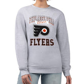 Philadelphia Flyers G-III 4Her by Carl Banks Women's Team Logo Tri-Blend Fleece Pullover Sweatshirt - Heather Gray | US 201612664