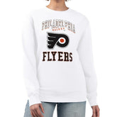 Philadelphia Flyers G-III 4Her by Carl Banks Women's Team Logo Tri-Blend Fleece Pullover Sweatshirt - White | US 201612673