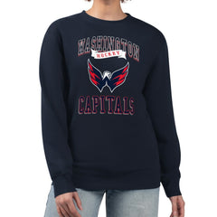 Washington Capitals G-III 4Her by Carl Banks Women's Team Logo Tri-Blend Fleece Pullover Sweatshirt - Navy | US 201612703