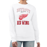 Detroit Red Wings G-III 4Her by Carl Banks Women's Team Logo Tri-Blend Fleece Pullover Sweatshirt - White | US 201612704